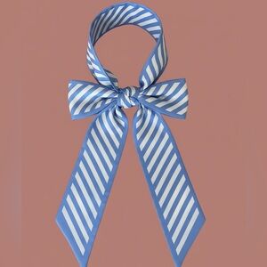 🎀Blue & White Striped Pattern Chic Twilly | Versatile Hair, Neck, or Bag Scarf